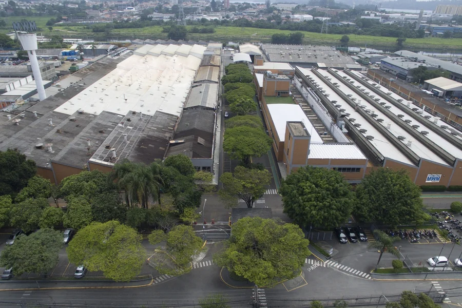 Aerial view of the MWM engine factory in São Paulo, Brazil